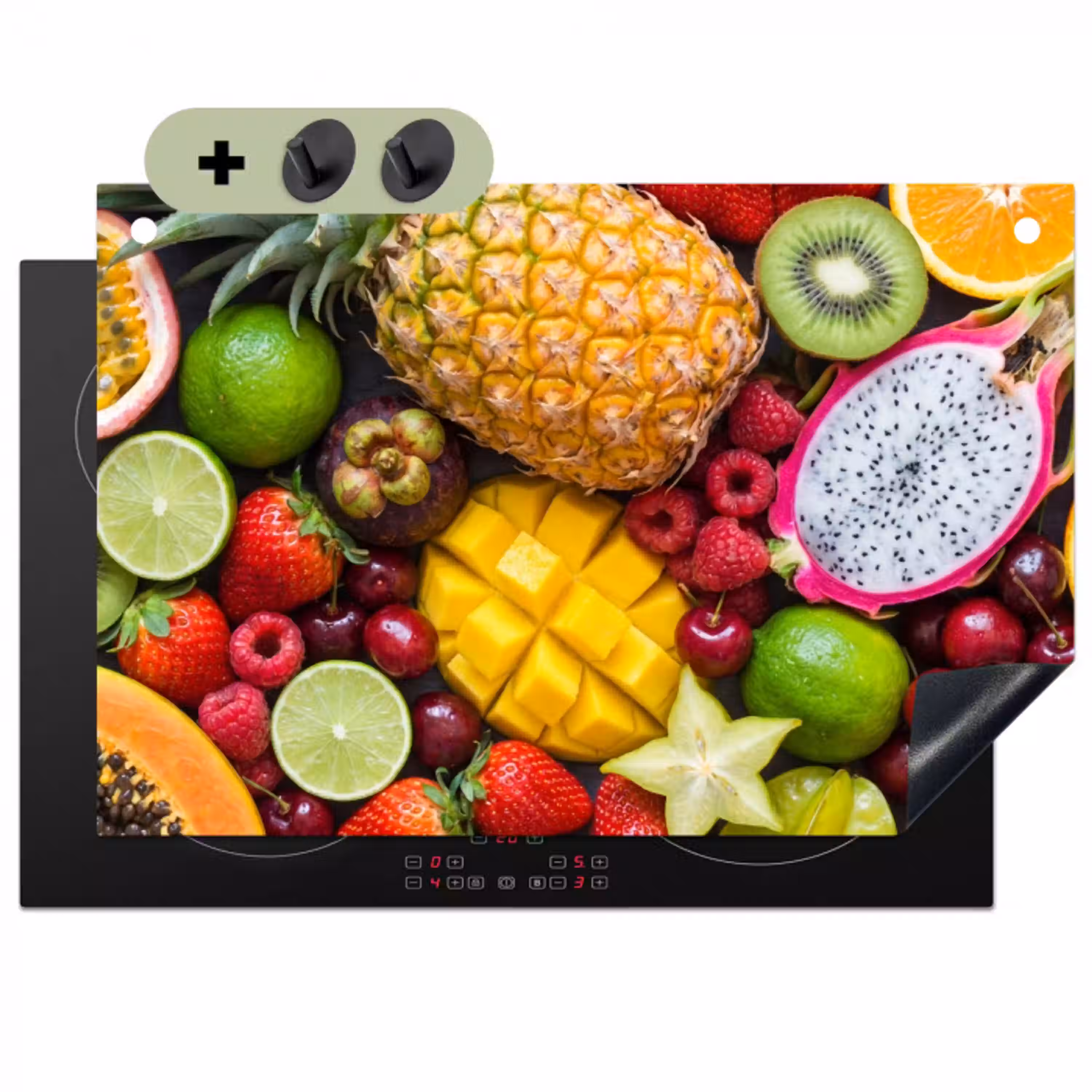 Fruit - Assortiment - Vers - Gezond - Kleurrijk Inductie beschemer met haakjes klein -3d