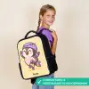 Kawai - Pinguin - Rolschaatsen Rugzak - Zwart middel -sfeer6_NL