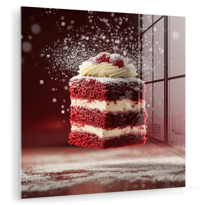 Rode - Velvet - Taart - Eten plexiglas 5mm klein -zzzproduct_nieuw