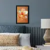 Glazen - Bloem - Oranje fotolijst zwart zonder passe partout klein -sfeer3
