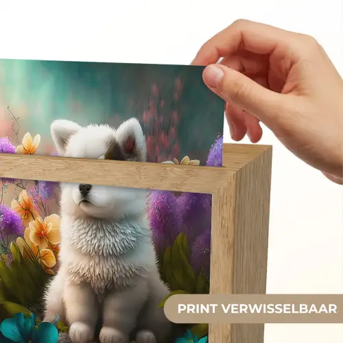 Puppy - Bloemen - Planten - Natuur - Husky Light Box met kabel (Kinderlampje) klein -USP_websiteprintNL