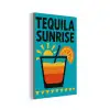 Illustratie - Tequila - Glas - Blauw aluminium wit klein -3d