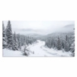 Rivier - Bevroren - Landschap - Winter Muismat XXL klein -3d_leeg