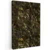 Zwart - Marmer - Goud Tuinposter op houten frame 2 cm dik klein 841 -3d