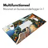 Huizen - Mozaïek - Sinaasappelbomen - Zee Muismat XXL klein -sfeer4