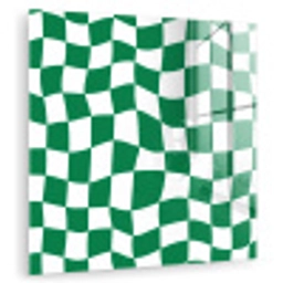 Schaakbord - Golvend - Groen plexiglas 5mm klein 11 -zzzproduct_nieuw