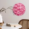 Roze - Schuim - Bubbels Wandcirkel kunststof plaat 5mm dik klein -sfeer4