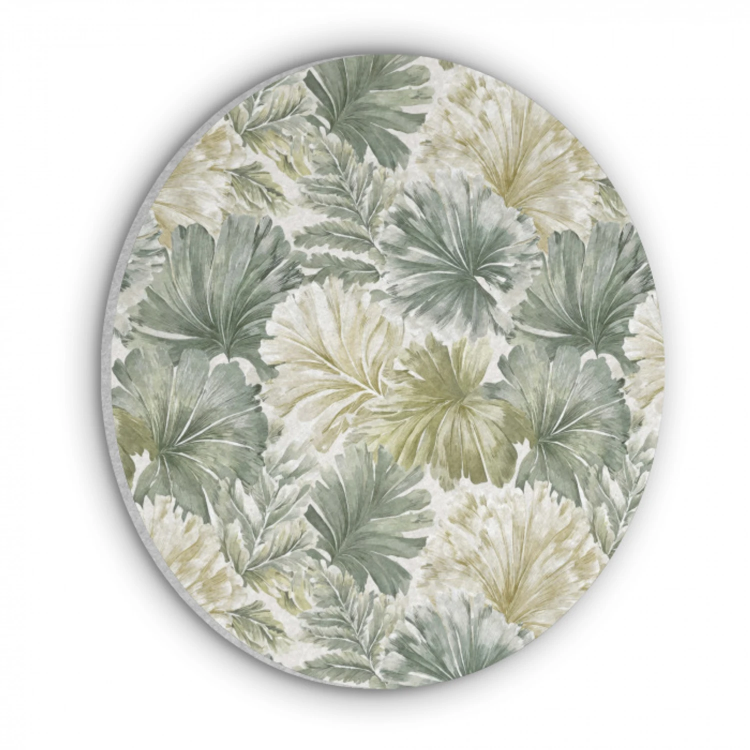 Bladeren - Botanisch - Groen Akoestische PET Vilt - Rond klein 838 -3d