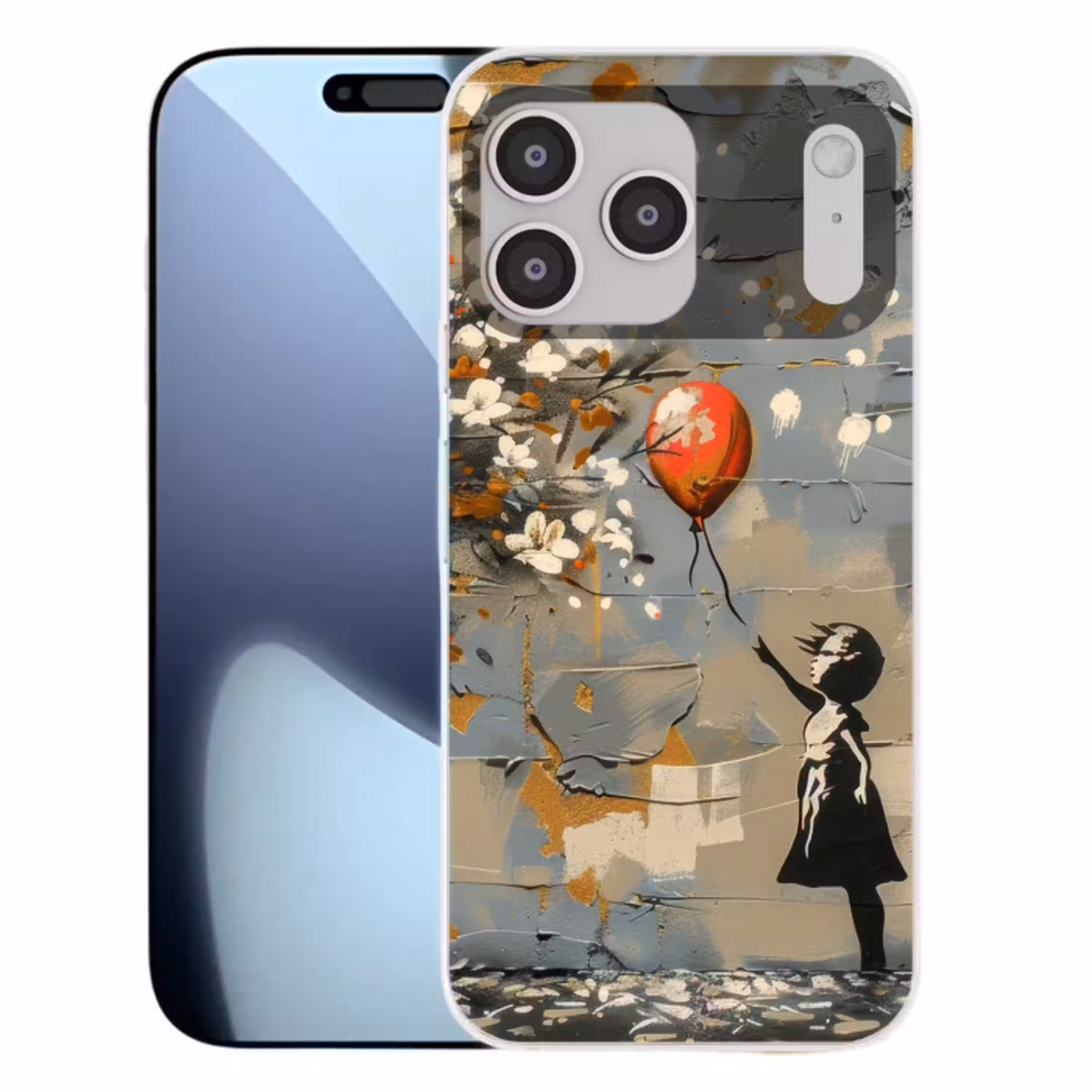 Boom - Graffiti - Banksy Style - Balloon Girl Telefoonhoesje iPhone 17 Pro Max klein -3d