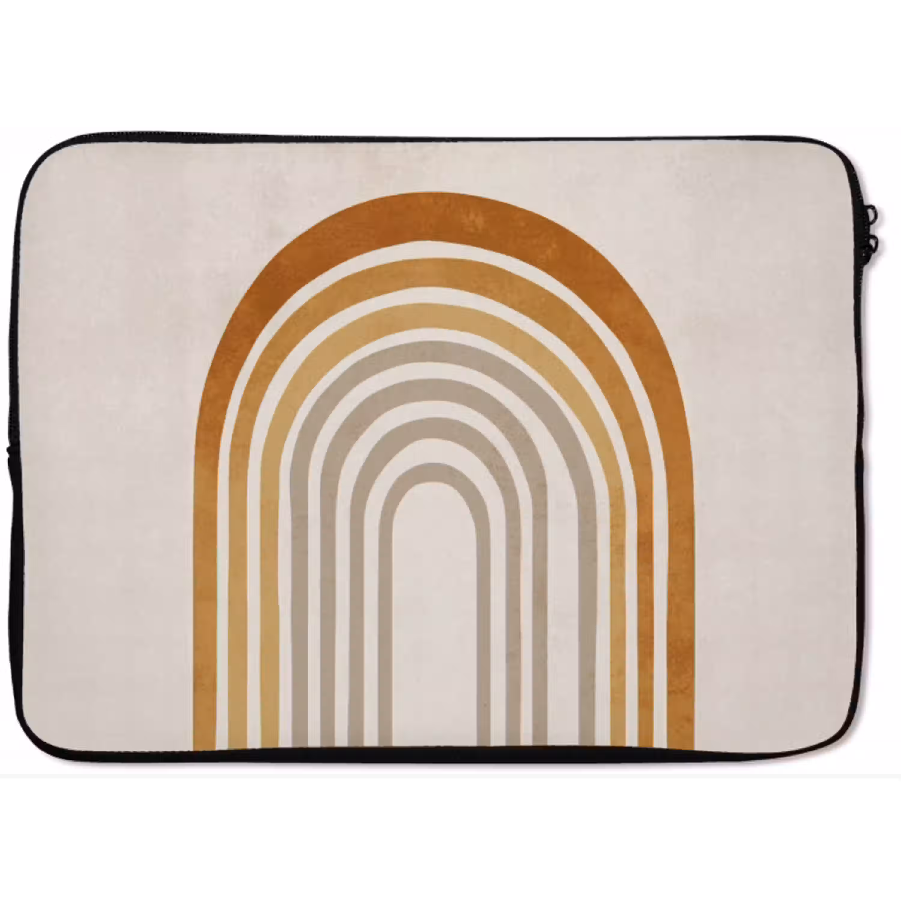 Minimalistisch - Boog - Lijnen - Beige laptophoes neopreen klein -zkaufland3dotto