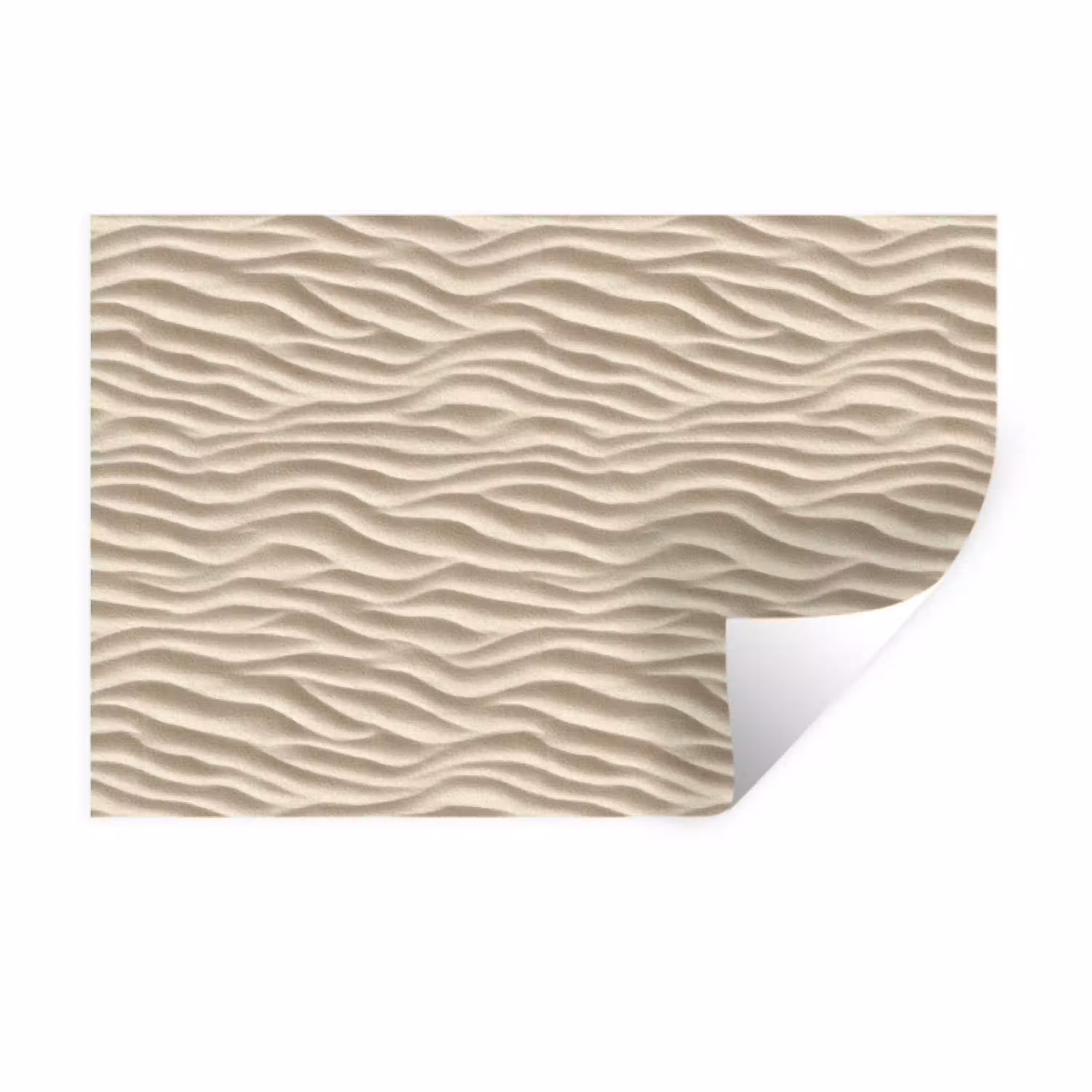 Zand - Golven - Beige Muursticker klein 286 -3d