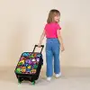 Grappige kleurrijke monsters Kinderkoffer - Zwart klein -sfeer1