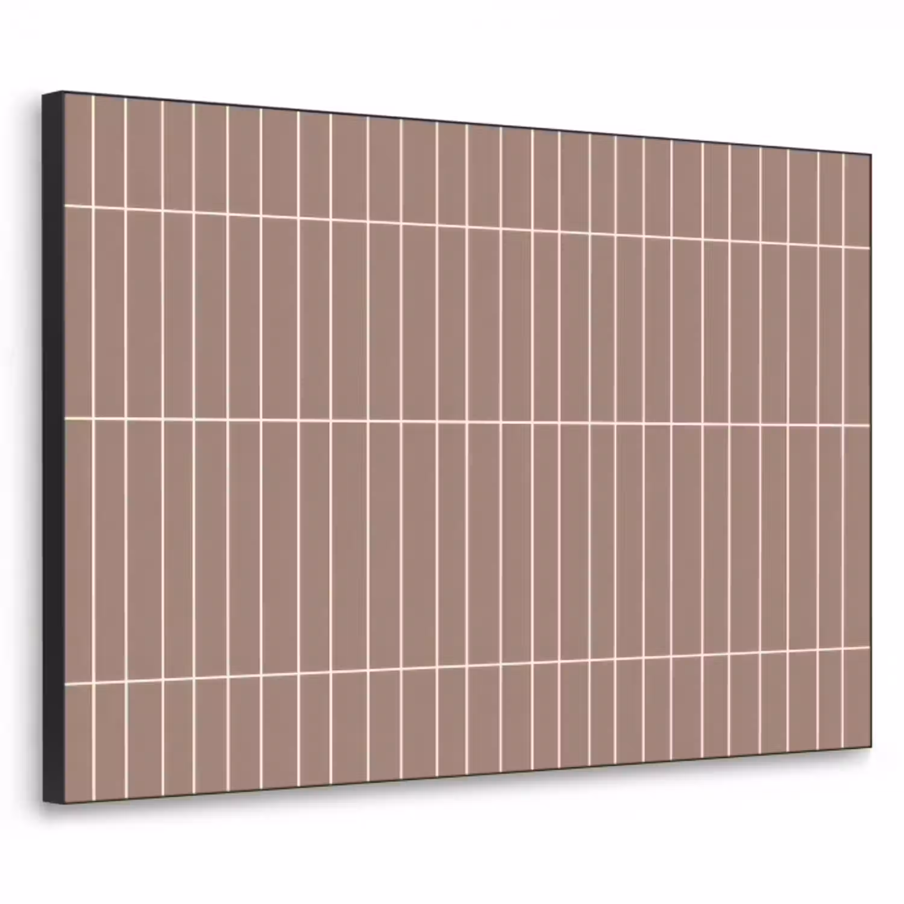 Verticaal - Wandtegel - Terracotta Textielframe zwart klein 947 -3d