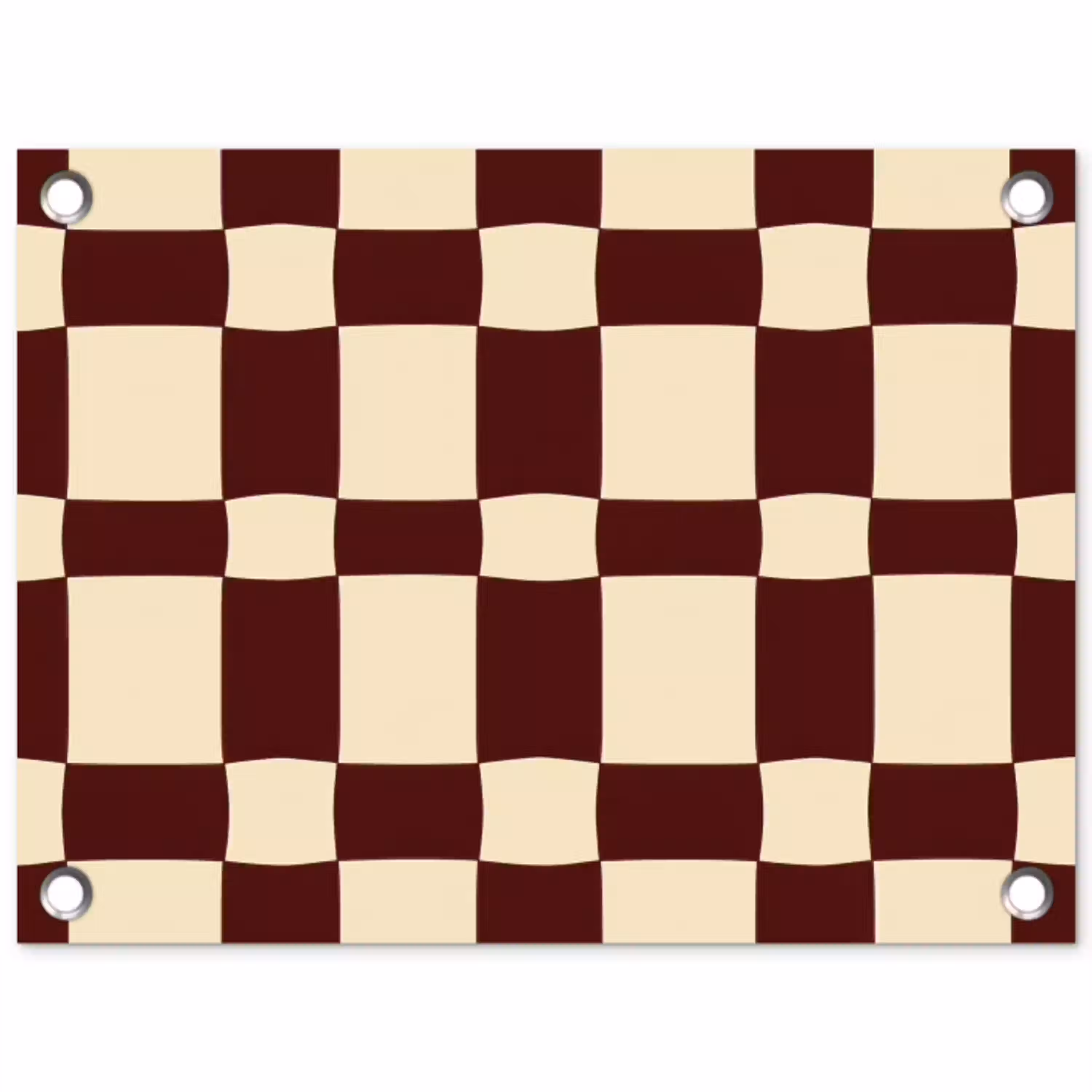 Retro - Patroon - Bruin tuinposter los doek klein 239 -3d