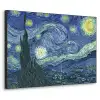 Sterrennacht - Schilderij - Oude meesters - Vincent van Gogh Textielframe zwart klein -3d