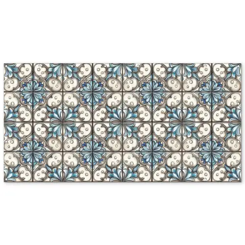Barok - Tegel - Kleurrijk Balkonbeschermer Duitsland klein 596 -zz_3d