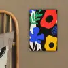 Bloemen - Bladeren - Abstract - Zwart canvas 2cm klein -sfeer3