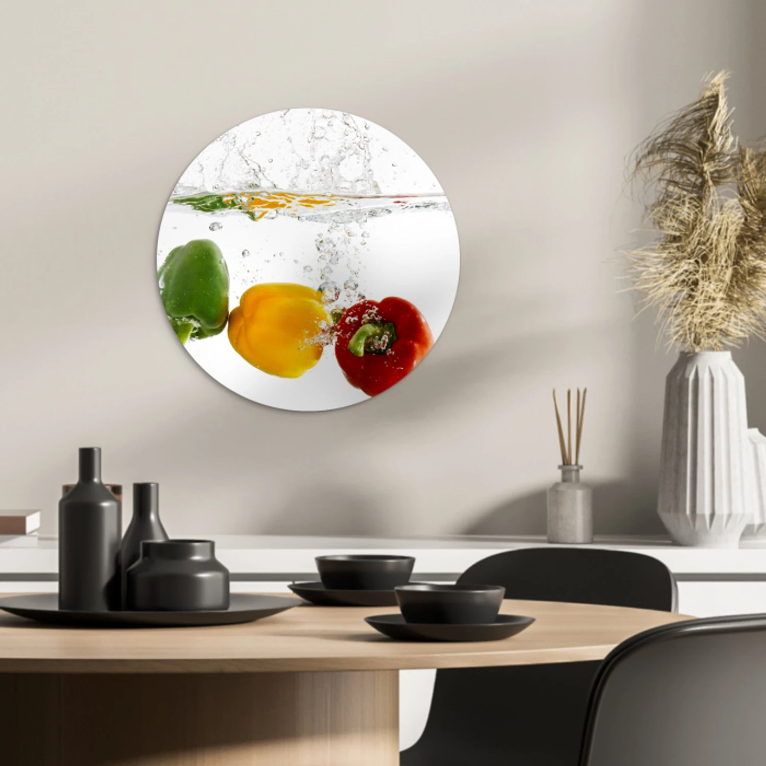 Paprika Plons KitchenYeah - Keuken - Wandcirkel Forex klein -sfeer2