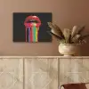 Lippen - Kleuren - Zwart PET vilt klein -sfeer4