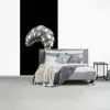 Croissant - Metaal - Zilver fotobehang vinyl groot -slaapkamer
