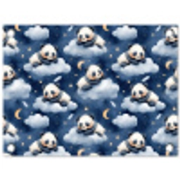 Panda's - Slapen - Blauw tuinposter los doek klein 239 -3d