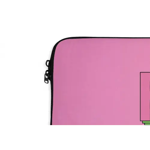 Tekst - Bold - Roze laptophoes neopreen klein -detail