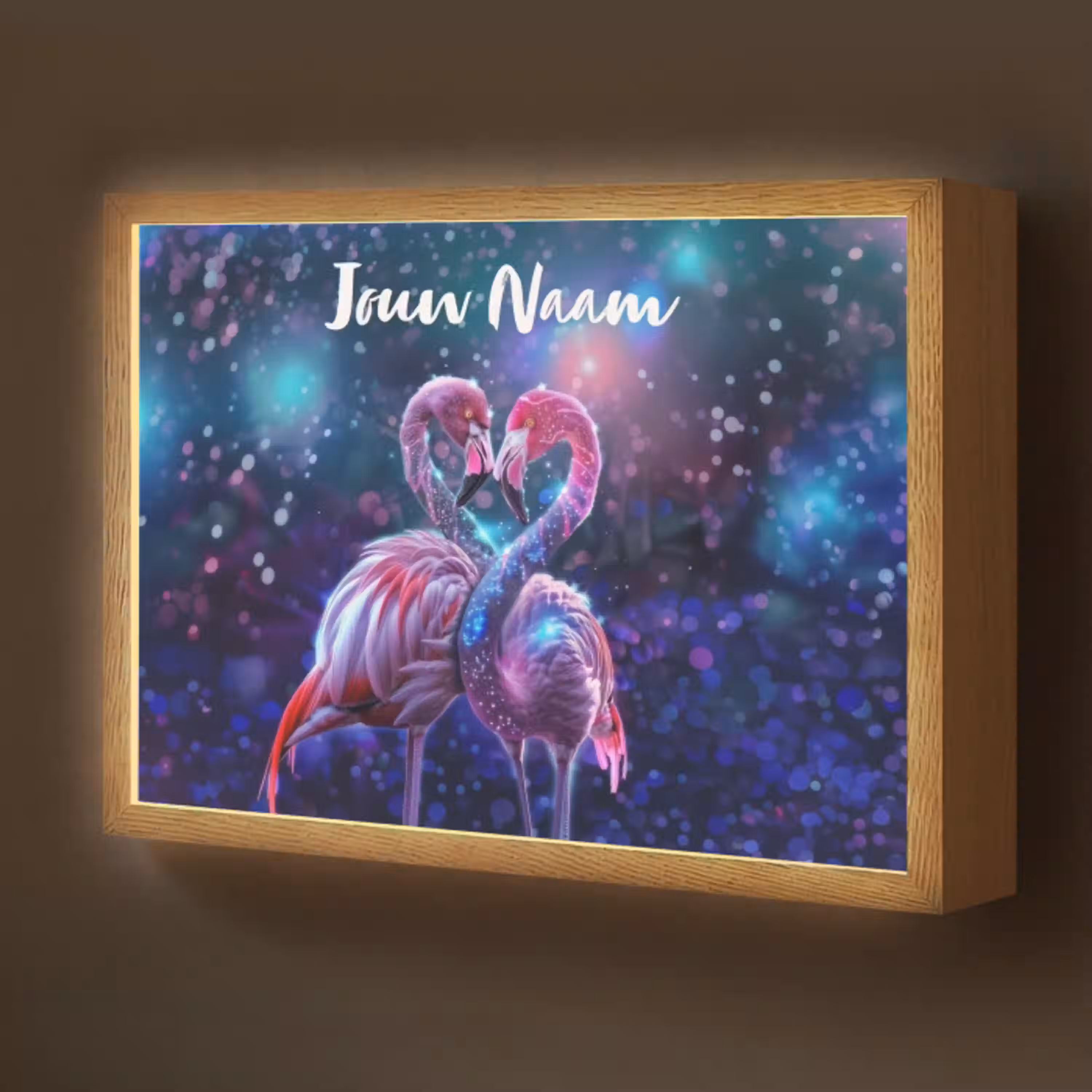 Flamingo's - Dieren - Ruimte - Galaxy Light Box met batterij (Wandlamp kind) middel -z3d_website