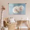 Paardenbloemen - Pluisjes - Wit Wandkleed katoen middel -wsfeer5_kind