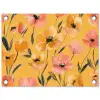 Bloemen - Geschilderd - Geel tuinposter los doek klein -3d