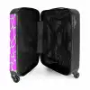 Giraffeprint in lichtgroen en paars NBS - Handbagage koffer - Kinderen Unisex middel -binnenkant