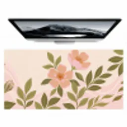 Grafisch - Bloemen - Roze Muismat XXL klein -zzz3d