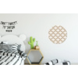Patroon - Symmetrisch - Beige Wandcirkel aluminium klein 190 -kinderkamer