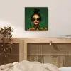 Vrouw - Groen - Modern - Bril - Abstract aluminium wit klein -sfeer3