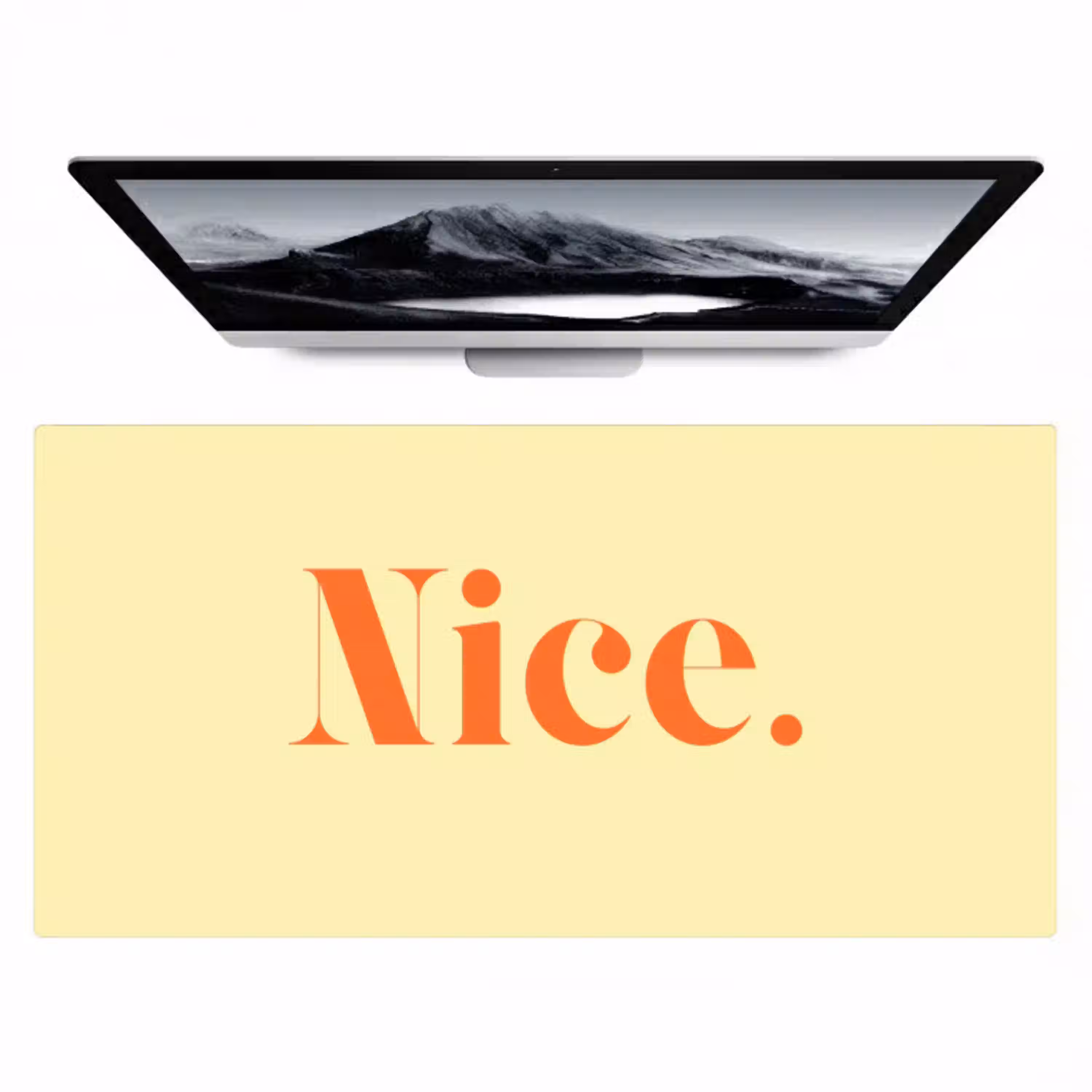 Nice - Oranje - Geel - Minimalistisch Muismat XXL klein -zzz3d