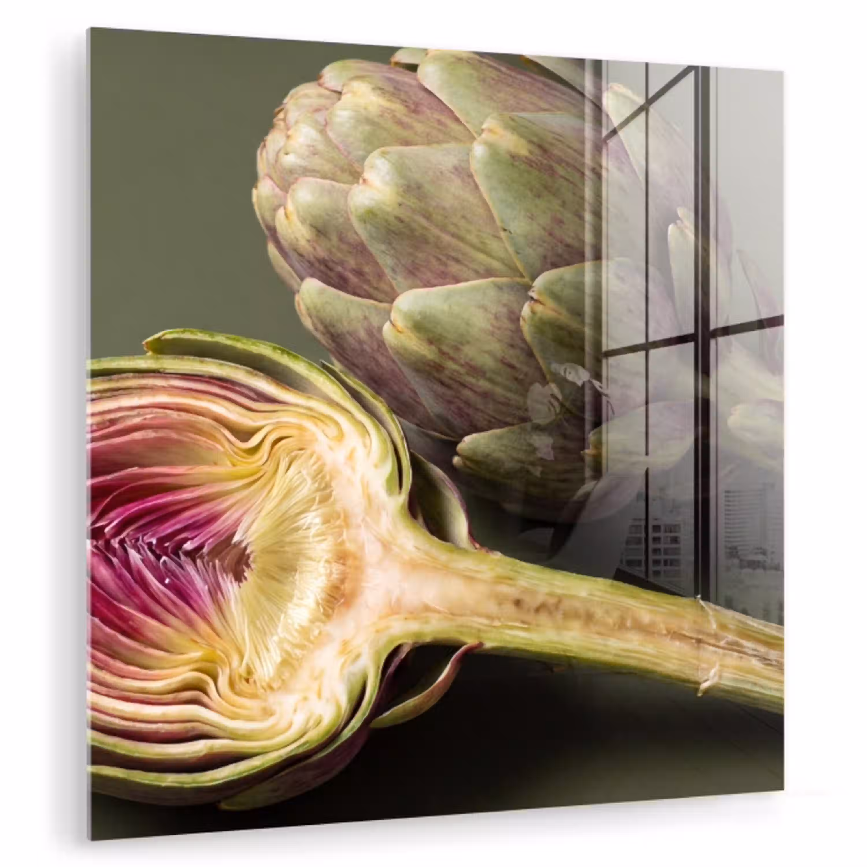 Artisjok - Paars - Voedsel plexiglas 5mm klein -zzzproduct_nieuw