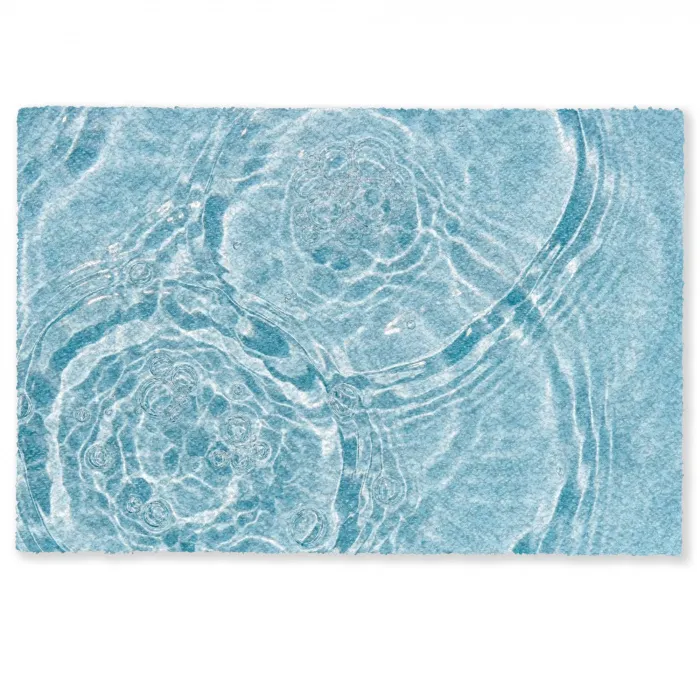 Water - Blauw - bubbels Deurmat klein -zkaufland3d