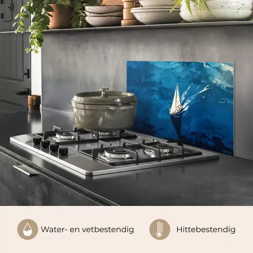 Zeilboot - Water - Abstract - Schaduw keuken achterwand spatscherm klein -usp_NL