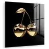 Kersen - Zwart - Goud - Chrome plexiglas 5mm klein -zzzproduct_nieuw