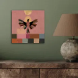 Illustratie - Vogel - Vlakken - Kleurrijk aluminium wit klein -sfeer2