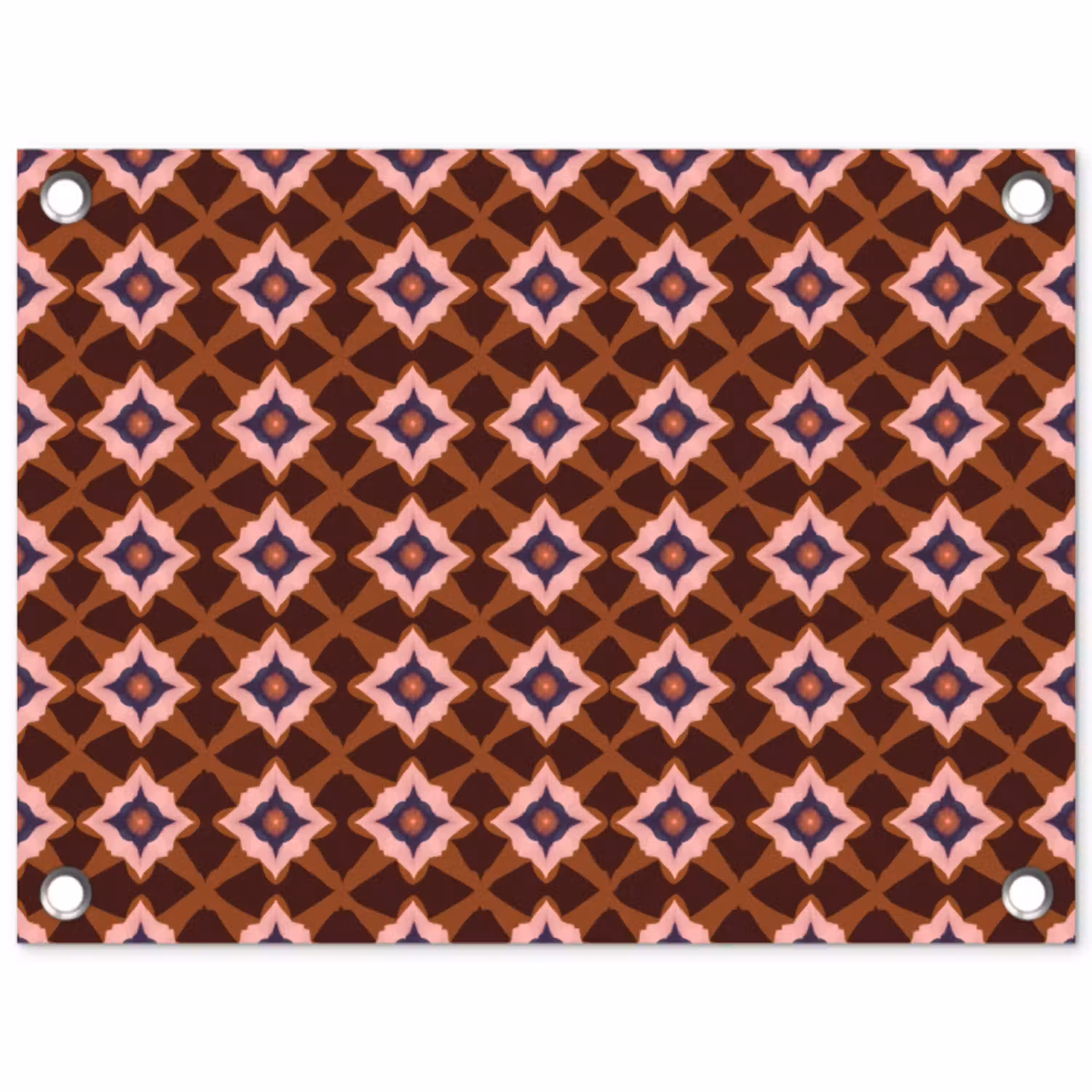 Geometrisch - Sierlijk - Bruin tuinposter los doek klein 239 -3d