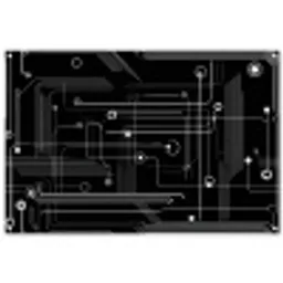 Gaming - Abstract - Lijnen - Rondjes - Zwart tuinposter los doek groot -3d