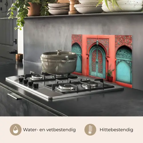 Lantaarn - Deur - Turquoise keuken achterwand spatscherm klein -usp_NL