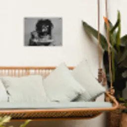 Vrouw - Pasta - Zwart - Wit tuinposter los doek klein -sfeer7