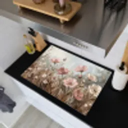 Bloemen - Botanisch - Schilderij - Pastel - Rustiek Inductie beschemer met haakjes klein -sfeer1