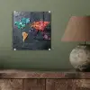 Wereldkaart - Edelstenen - Regenboog - Ruw plexiglas 5mm klein -sfeer3