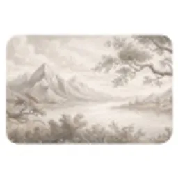 Landschap - Bergen - Meer - Natuur Badmat klein -3d