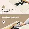 Vrouw - Golven - Zwart Inductie beschemer met haakjes klein -ky-schoon-nl
