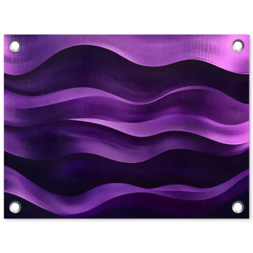 Golven - Abstract - Paars tuinposter los doek klein -3d
