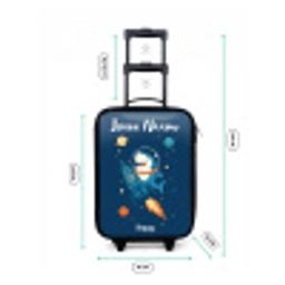 Dier - Ruimte - Planeet - Raket Kinderkoffer - Zwart klein -productfoto_formaten