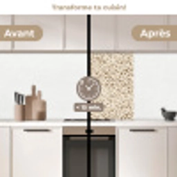 Luipaard - Klassiek - Beige keuken achterwand 2 middel 865 -voor-na2_FR